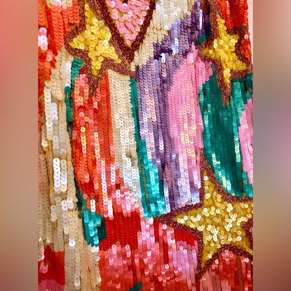 Nasty Gal Multicolor Sequin Mini Dress — Size 4 - Picture 4 of 5